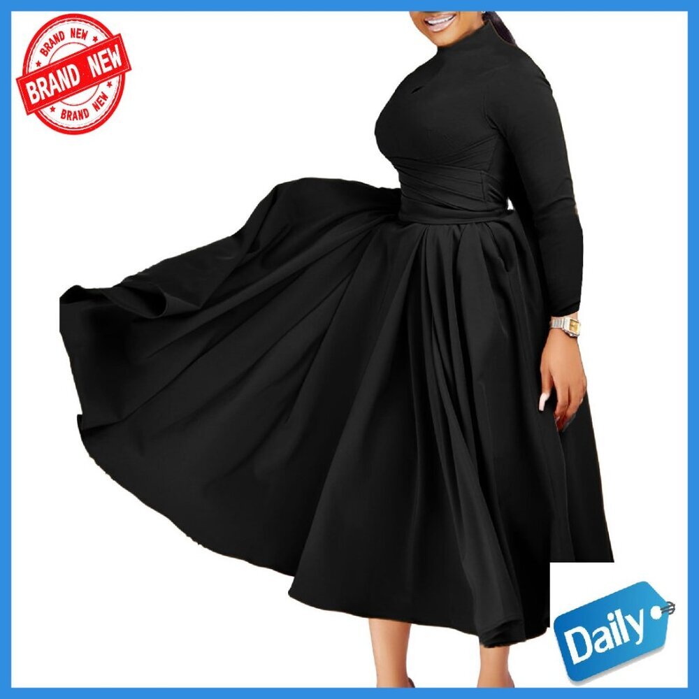 Long Sleeve Maxi Dress Formal Wedding Guest Cocktail Plus Size